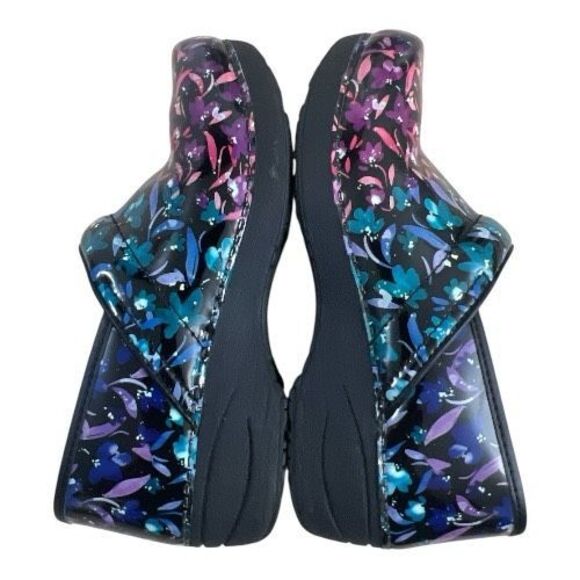 Dansko XP Women Professional Clogs 38 (US size 7.5-8) Multicolor Floral Leather - Picture 7 of 13